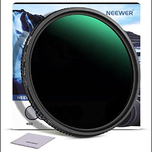 Instelbaar 77 mm ND-filter voor cameralenzen - Variabel ND2-ND32 met optisch glas