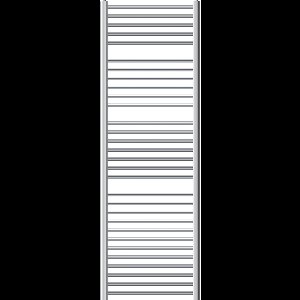 Elektrische badkamerradiator met verwarmingselement 1200W 600x1800 mm chroom rechte zijaansluiting & thermostaat digitaal display LuxeBath