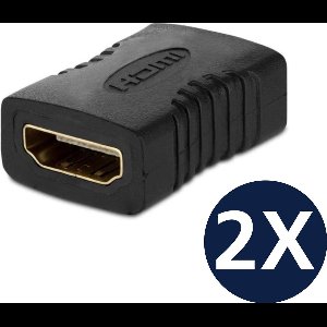 Techvavo® Set van 2 - HDMI Koppelstuk – HDMI Adapter - Extender – Verlengadapter HDMI Female