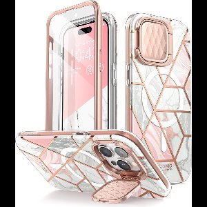 Cosmo Geschikt Voor iPhone 15 Pro Mag Case met Screen protector - Marmer