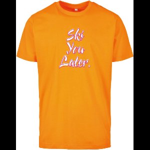 Ski you later wintersport t-shirt oranje S - soBAD. | Foute apres ski outfit | kleding | verkleedkleren | wintersport t-shirt | wintersport dames en heren
