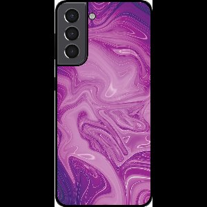 Smartphonica Telefoonhoesje voor Samsung Galaxy S21 met marmer opdruk - TPU backcover case marble design - Paars geschikt voor Samsung Galaxy S21