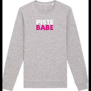 Piste Babe wintersport sweater grijs S - soBAD. | Foute apres ski outfit | kleding | verkleedkleren | wintersporttruien | wintersport dames en heren