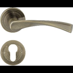 Domino® Deurkrukgarnituur ROMANA-R M3 - Mat bruin - PZ-Profielcilinderset met Ronde Rozette - Deurbeslag van aluminium - Deurklink voor kamerdeur, kantoordeur, kelderdeur en binnendeur