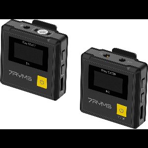 7RYMS iRay DW20(B) Draadloze Microfoon-set met 1 zender - Geschikt voor o.a. smartphone / tablet / camera / PC - Dasspeld microfoon - Plu&Play - Zwart/Geel