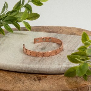 Koperen gezondheids-klemarmband met 6 magneten