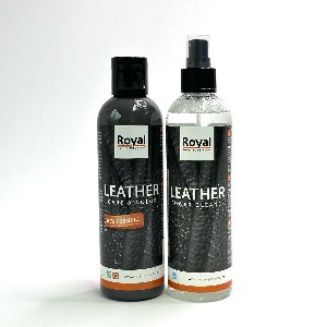 MGM Trading® - Leer reinigingen pakket - Schoonmaken en onderhoud - 250 + 250 ML - Leather Power Cleaner - Care and Color - Donkerbruin