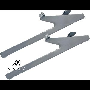 Nevolis Allimity TV Stand Legs Compatible with Hisense 65U8H 65U8HQTUK TV Stand Feet with Screws and Instructions - Black Glass Shelf Stand .