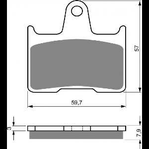 goud fren remblok voor motor honda 750 vt shadow 2010-2012 ard/ 3 zuiger remklauw/ achterschijf/ voorvelg 17/cs2a/c25b nieuw