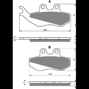 Plaquette de frein Gold Fren pour Moto Motorhispania 125 Duna Plus 2014 AVG Neuf