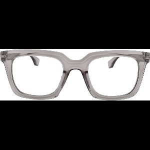 Noci Eyewear KCU027 leesbril Livia sterkte +2.50 Transparant grijs - inclusief opbergpouch - Groot montuur