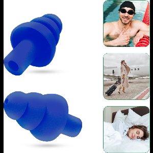 Vardaan Oordoppen Blauw - Earplugs - Gehoorbescherming - Partyplugs - Snurken - Slapen - Herbruikbaar - In handig bewaardoosje - Blauw