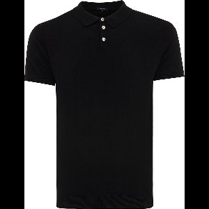 TRESANTI | TREVOR I Basic gebreide polo katoen cashmere | zwart | Size S