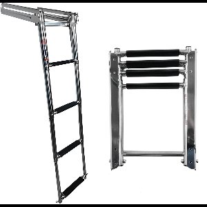 EvoNautic Zwemtrap Onder Platform - Bootladder - Steigertrap - Boot trap - Telescopisch 4-treden - RVS