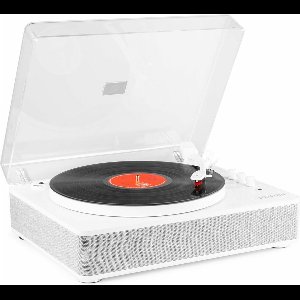 Platenspeler Bluetooth (in/uit) - Fenton RP162W - retro platenspeler met speakers (stereo) en mp3 speler - Wit