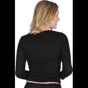 Dames ondershirt modal naadloos - Lange mouw - Ronde hals - 46 - Wit