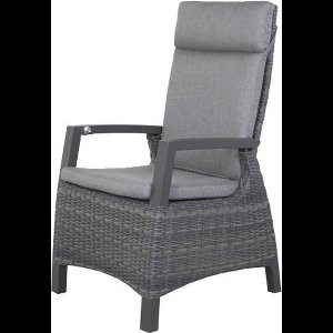 Darwin wicker verstelbare tuinstoel - antraciet