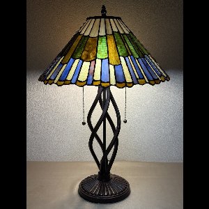 XXL Tiffany stijl tafellamp LUMINOUS MOSAIC lamp Ø 40x60cm!