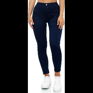 Dames Jeans Hoge Taille Slim Fit Stretch Denim Broek