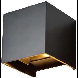 Moderne LED Wandlamp met Bewegingssensor, 12W, 3000K Warm Wit, IP54 Waterdicht, Verstelbare Lichtstraal, Binnen en Buiten, Aluminium, Zwart - ANMI