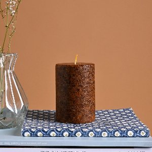 Lavender Rosemary Marble Pillar Candle – Square Tall Sandstone