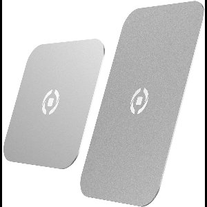 Celly - GhostPlate Magneetplaat Smartphone Set van 2 Stuks Assorti - Aluminium - Zilver -