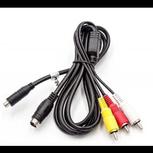 Camera Tulp composiet en S-VHS A/V kabel compatibel met Sony VMC-30FS / zwart - 1,5 meter