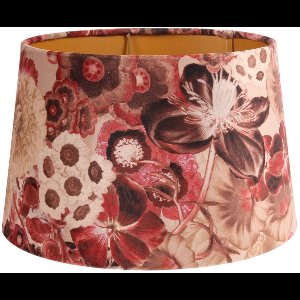 Baroque - Lampenkap - Lampenkap 25 cm - Bloemenprint - Bruin - Stof - 15x25x25 - Fabric