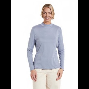 Zacht T-shirt met hoge kraag en lange mouwen