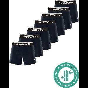 SQQUADD® Bamboe Ondergoed Heren - 7-pack Boxershorts - Maat S - Comfort en Kwaliteit - Voor Mannen - Bamboo - Navy - Donkerblauw