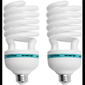 Spaarlampen - Spiraalvormige Gloeilampen - Hoge Efficiëntie 135W 5500K - 2 Stuks - Wit Voor Studio En Thuisgebruik