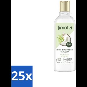 25 x Timotei - Crèmespoeling - Kokosmelk & Aloe Vera - Droog Tot Normaal Haar - 300ml - Haarspoeling - Kokosmelk - Aloe Vera - Droog Haar - Normaal Haar