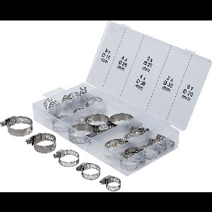 BGS Slangklemmen assortiment roestvrij staal Ø 16 - 38 mm 26 stuk...