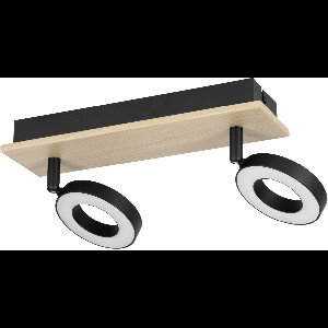 EGLO Rielves Spot - LED - 28 cm - Bruin|Zwart|Wit