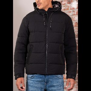 Aquascutum Sp hooded puffer - black