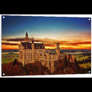 Tuinposter – Kasteel - 120x80cm Foto op Tuinposter  (wanddecoratie voor buiten en binnen)