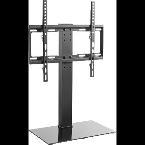 Tv standaard - Audizio TTTS40 tv voet voor 32 - 55 inch tv's - In hoogte verstelbaar (3 standen) - Met glossy 8mm glazen voet - Zwart