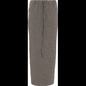 Knit Factory Lily Rok - Dames rok - Midi-rok - Rechte rok - Kokerrok - Met steekzakken - Reikend tot kuithoogte - Taupe - L