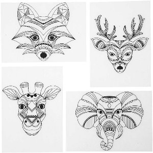 CC Krimpfolie Dieren Motief 10,5×14,5cm dikte 0,3mm Mat transparant