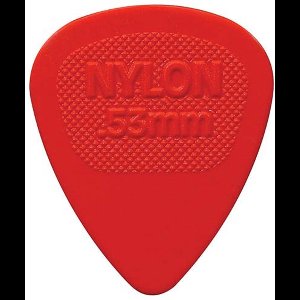 Dunlop 443-R-53 0.53 mm. plectra, nylon, rood, 72-pack