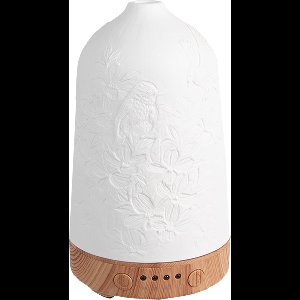 Clayre & Eef Aroma diffuser Ø 9x17 cm Wit Porselein Vogels