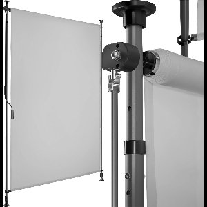 tectake® Klemluifel Taija met Handslinger - 100 x 310 cm - Zonwering - Verticaal Zonnescherm - Ondoorzichtig Rolgordijn Buiten - In Hoogte Verstelbare Luifel voor Terra en Tuin - Snel te Monteren Balkonscherm - Lichtgrijs