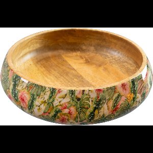 TS Collection - Bowl Monstera mystery - 31x8 - Metaal & Epoxy - Exclusieve woonitems voor binnen - Handgemaakt - Unieke print - Designed by Lammie