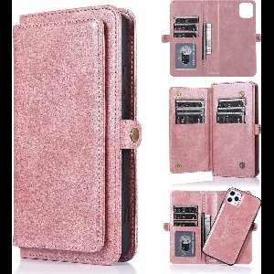 Hoesje geschikt voor Samsung Galaxy S25 Plus - Bookcase - Afneembaar 2 in 1 - Backcover - Pasjeshouder - Portemonnee - Kunstleer - Rose Goud