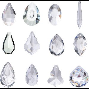 Set van 24 Kristallen Zonnevanger - decoratie - 24 stuks - helder - glas