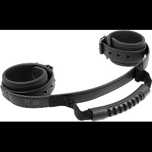 Fetish Submissive - Handboeien met Trekhandvat - Ideaal voor Slaaf en Meester - Zwart