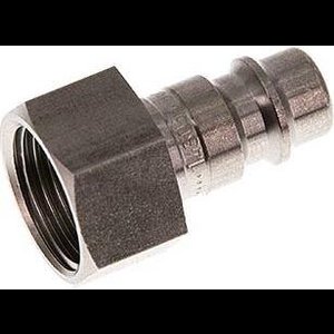 RVS DN 7.2 (Euro) Luchtkoppeling Insteeknippel G 3/8 inch Binnendraad - CLP7-F-S-038