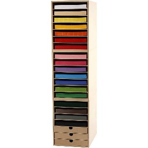 Karton & Opslagkast, A4 210x297 mm, h: 100 cm, kleuren assorti, 180 gr