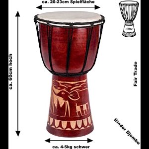 60 cm Djembe Drum - Handgemaakte Bongo Trommel met Topgeluid