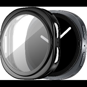 Bandz TPU soft case hoesje- geschikt voor Samsung Galaxy Watch 8 - 44mm - schokabsorberende beschermhoes van zacht TPU - full cover (zwart)